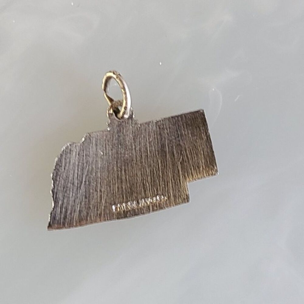 Vintage Sterling Silver Nebraska State Charm 1961 Cornhuskers Souvenir Pendant - Picture 7 of 8